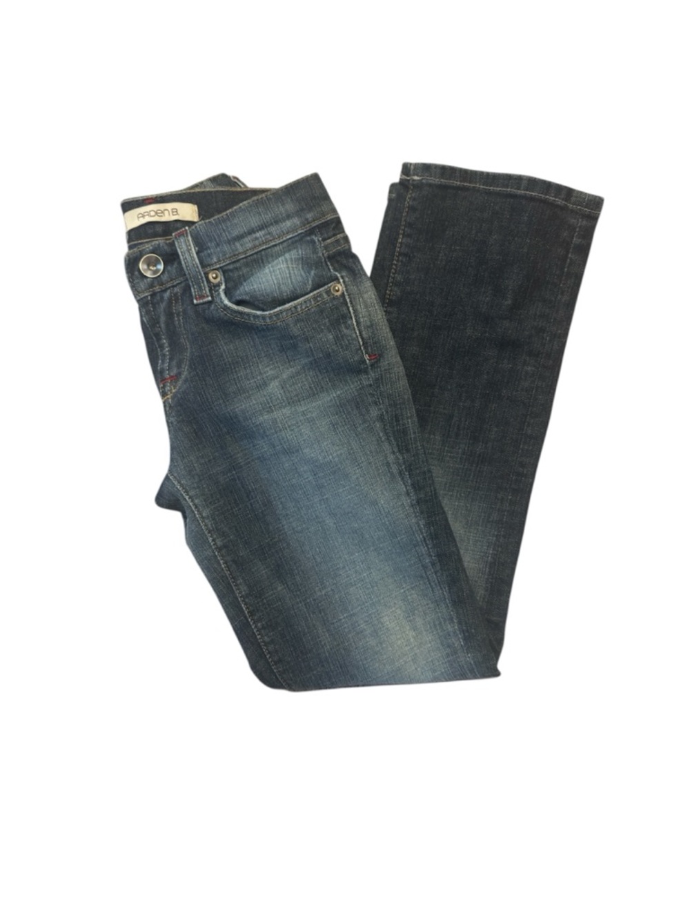 Arden B Y2K Low Rise Jeans Size 00 Vintage 2000s Faded Wash Denim 25x26
